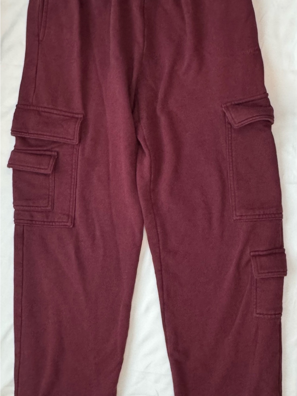 Garage Women's Burgundy Cargo Pants with Flap Pockets